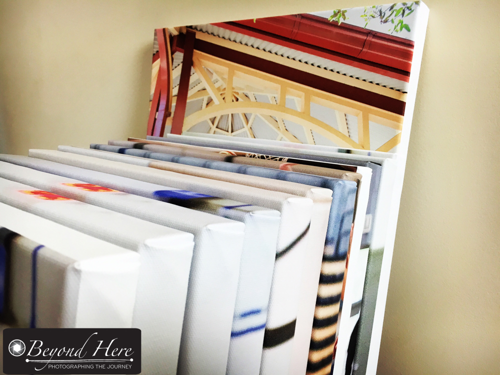 Pile of canvas prints