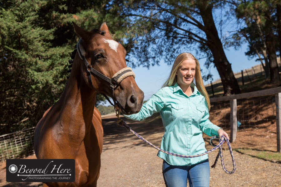Horse and woman