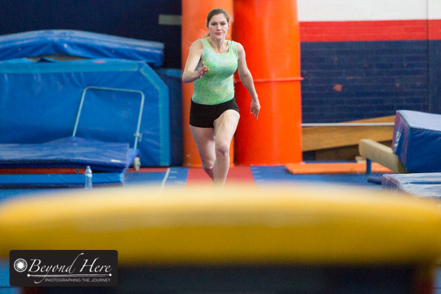 Gymnast vaulting